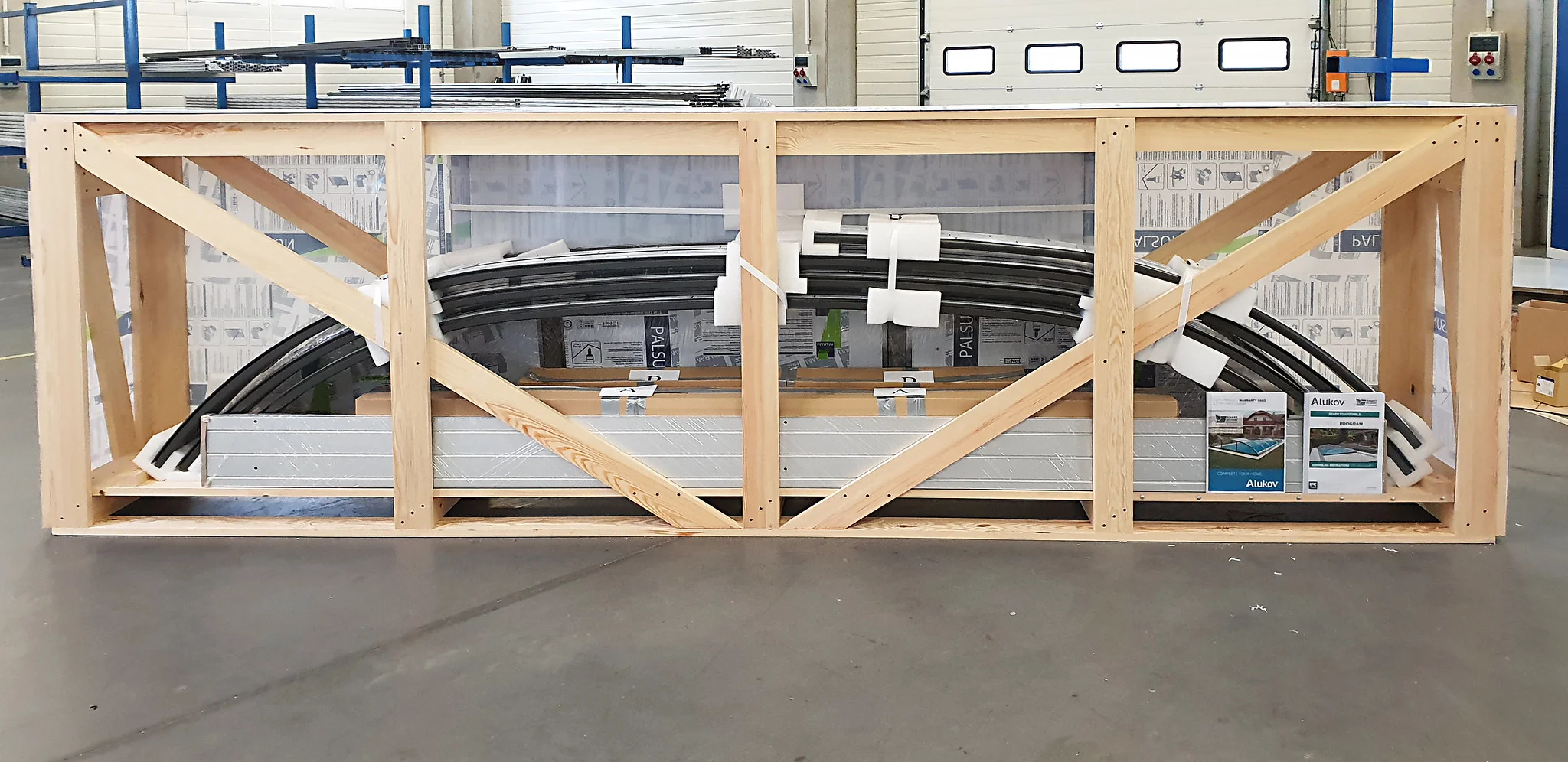 Überdachung Azure Flat Compact Box 762 x 375 x 80 cm Polycarbonat Glasklar