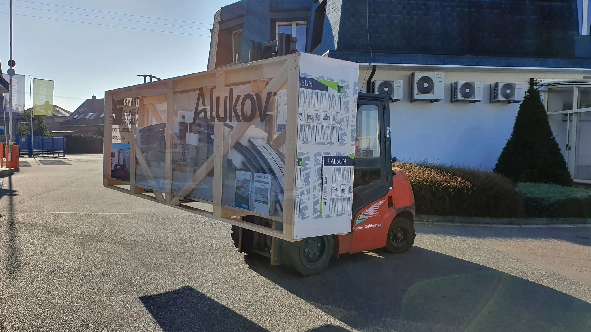 Überdachung Azure Flat Compact Box 762 x 375 x 80 cm Polycarbonat Glasklar